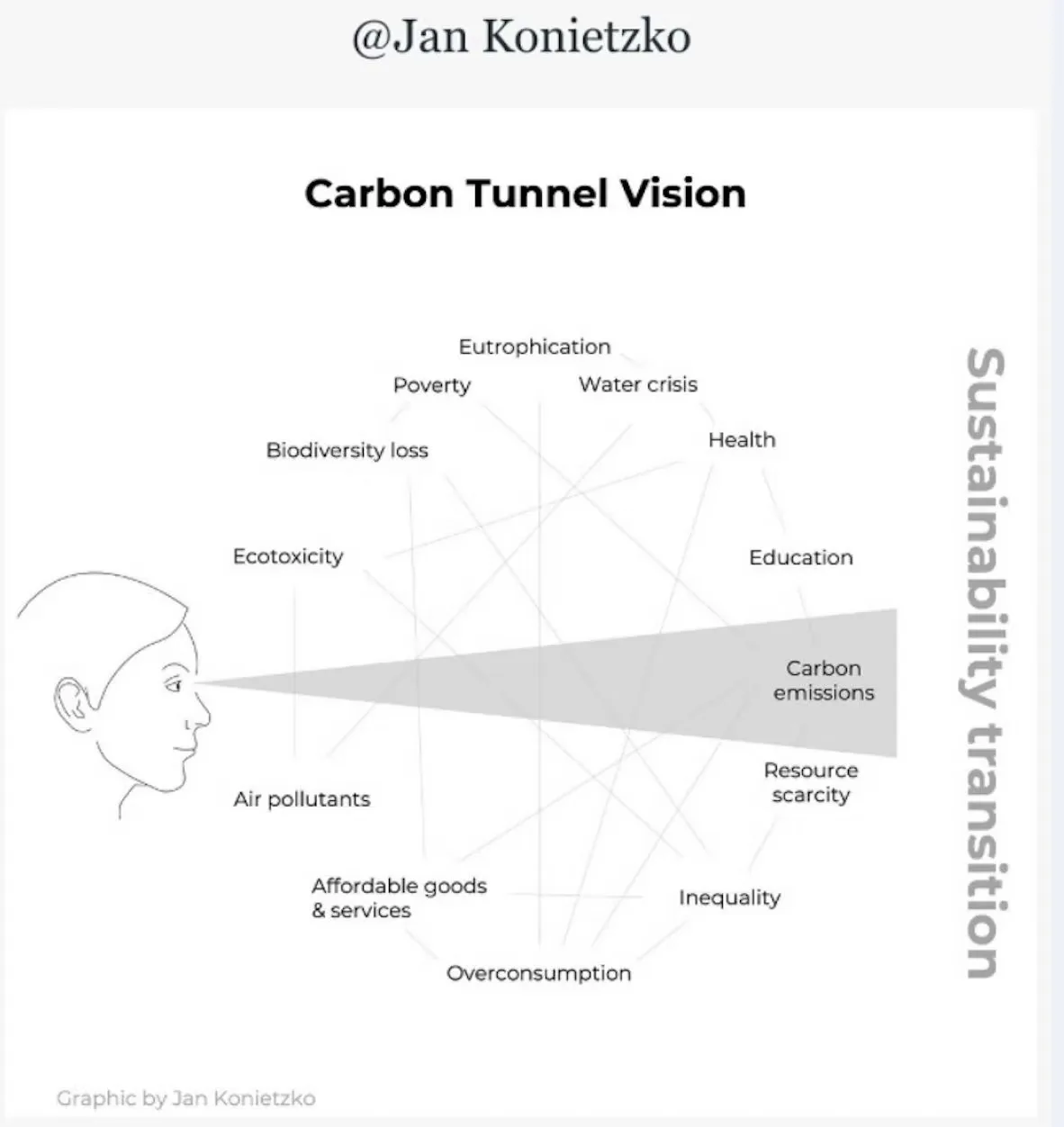 Carbon tunnel vision - focusing on carbon at the expense of broader sustainability